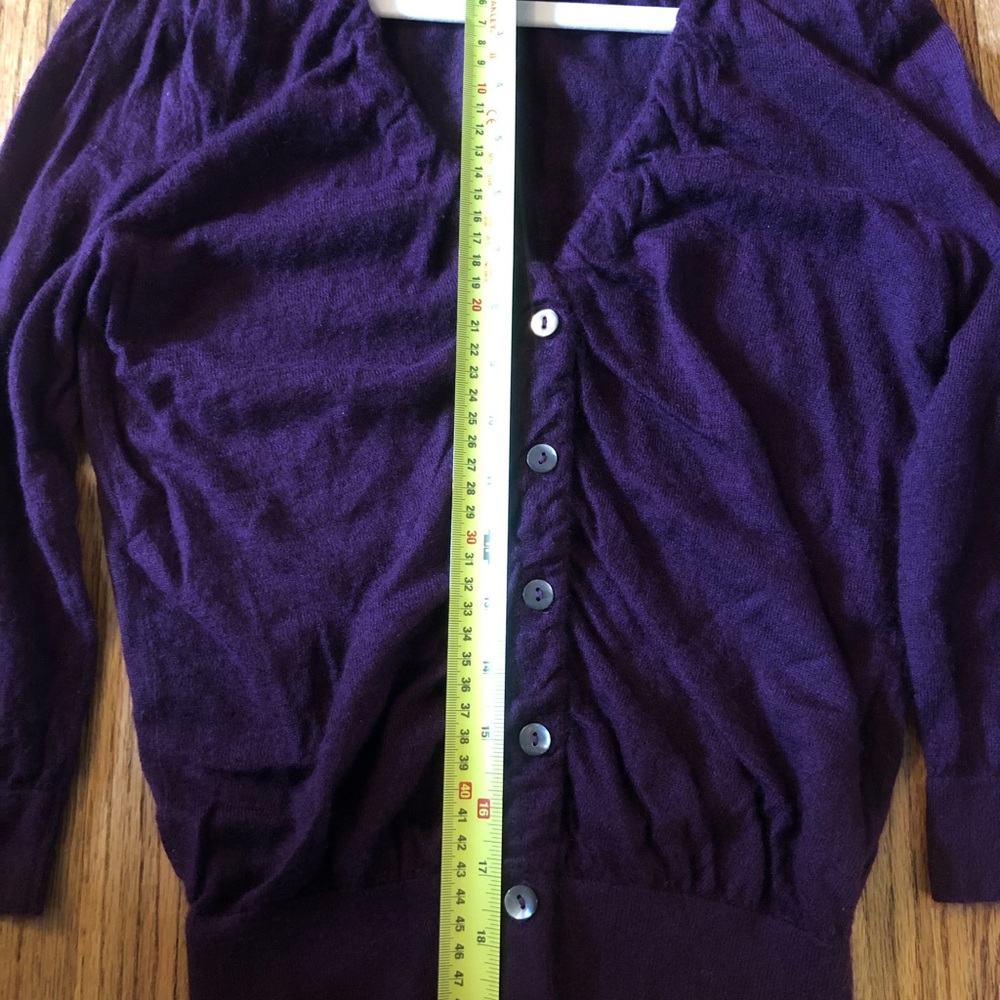 Vince 100% cashmere ruched cardigan sweater, xs